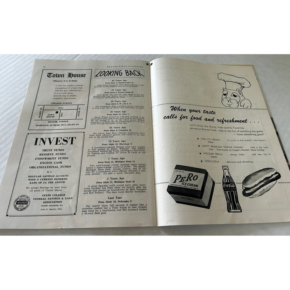 1953 Texas Christian Penn State Football Program‎ 10/24/1953 Vintage 35 Cents - Picture 5 of 6
